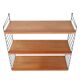Original String shelving unit / Kajsa & Nisse Strinning / teak / mid-century modern design / black / 75x80x30cm