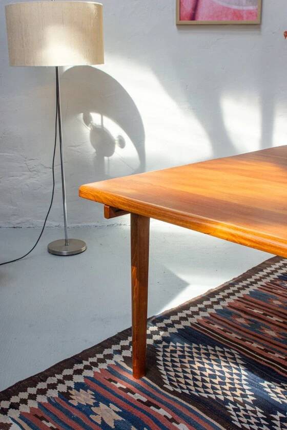 Vintage teak dining table, Danish Mid Century, 1960s, solid wood