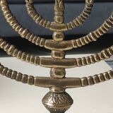 Large Menorah/Hebrew Chandelier with 8 branches. Star of David. Bronze.