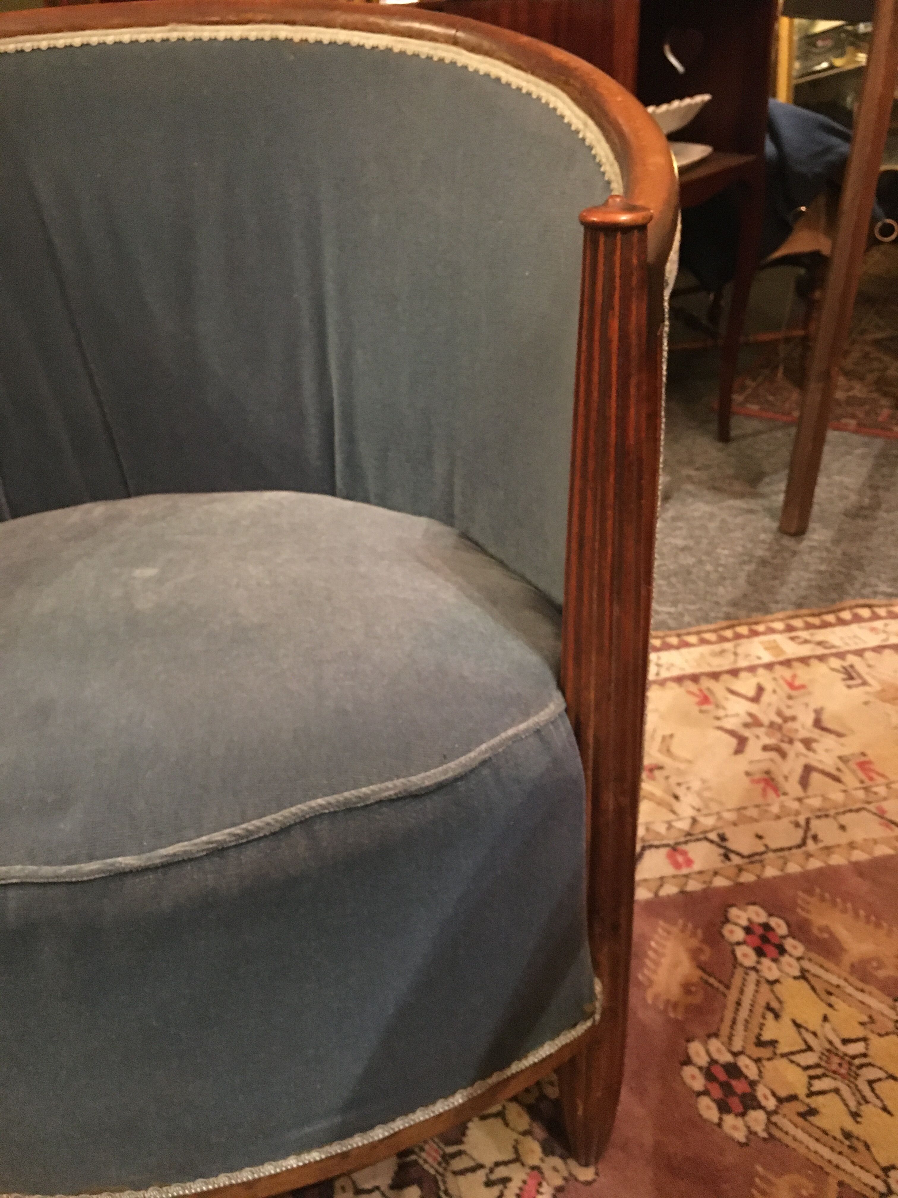 Tonneau Chair, Art-Deco, Dlg Paul Follot, circa 1925