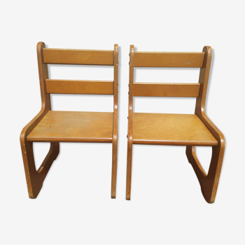 Lot de 2 chaise scandinave en bois pour enfant