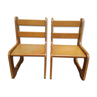Lot de 2 chaise scandinave en bois pour enfant