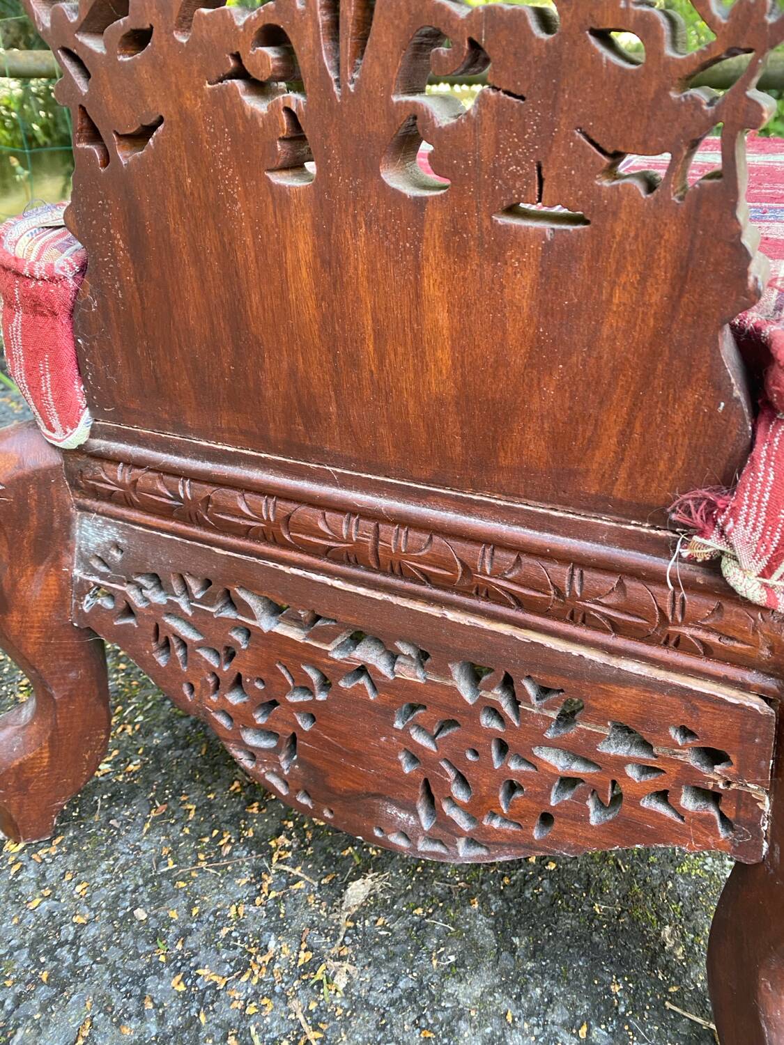 Small Anglo-Indian armchair in exotic wood