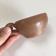 Set of 5 handcrafted ceramic mugs – terracotta
