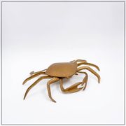 Brass trinket box in the shape of a blue crab, 1960s