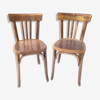 Pair of vintage Baumann bistro chairs