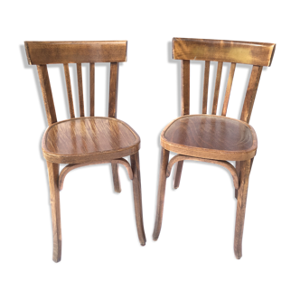 Pair of vintage Baumann bistro chairs
