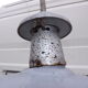 Industrial lamp in gray enameled Tole