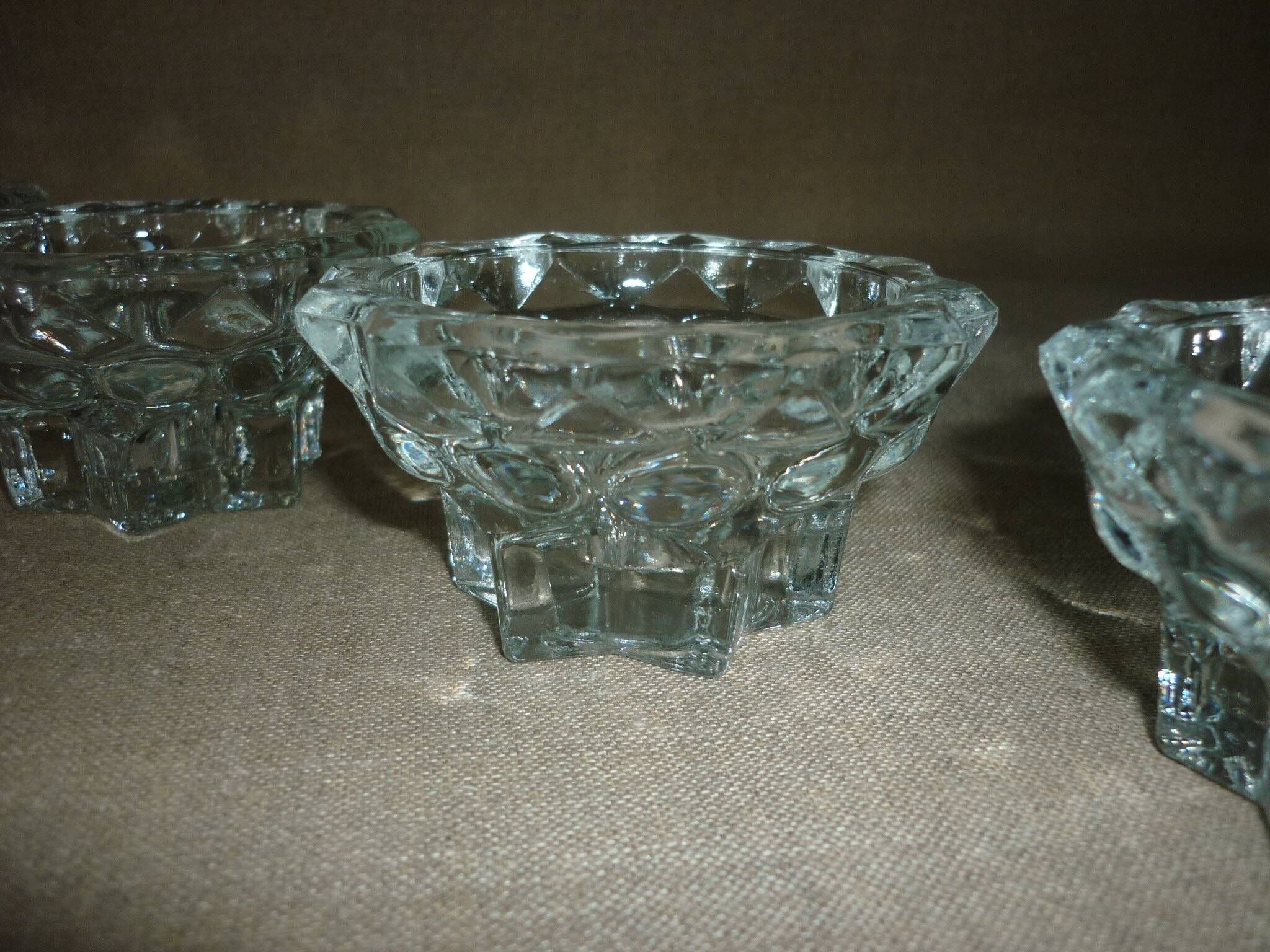 Paire de 2 bougeoirs en cristal