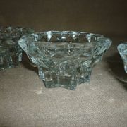 Paire de 2 bougeoirs en cristal