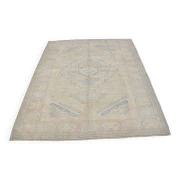 Oushak Vintage Turkish Wool Carpet sku 1150