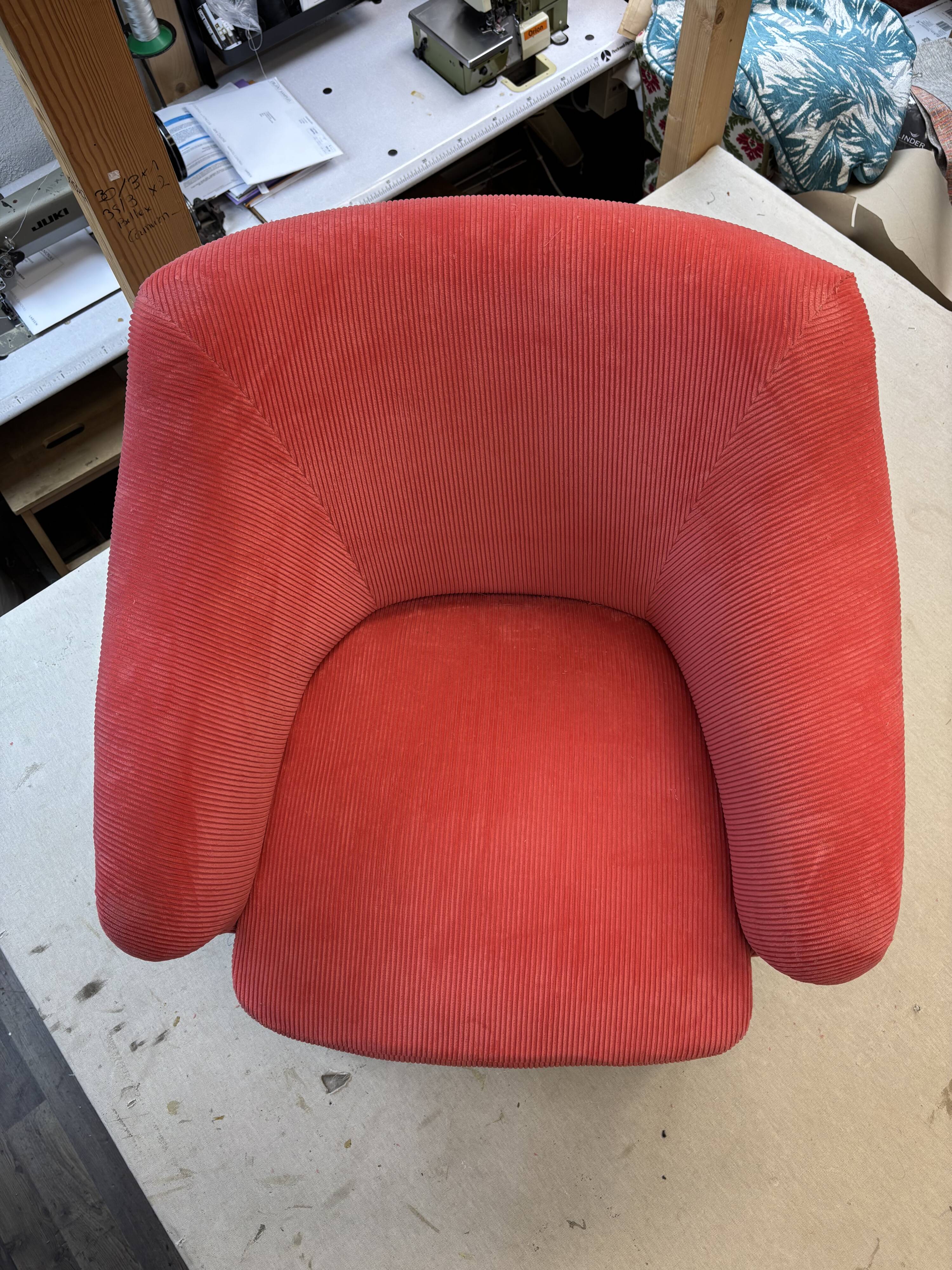 compass foot armchair