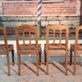 Suite de 4 chaises Louis Philippe en merisier XIXème