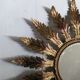 Aged metal sun mirror country decoration