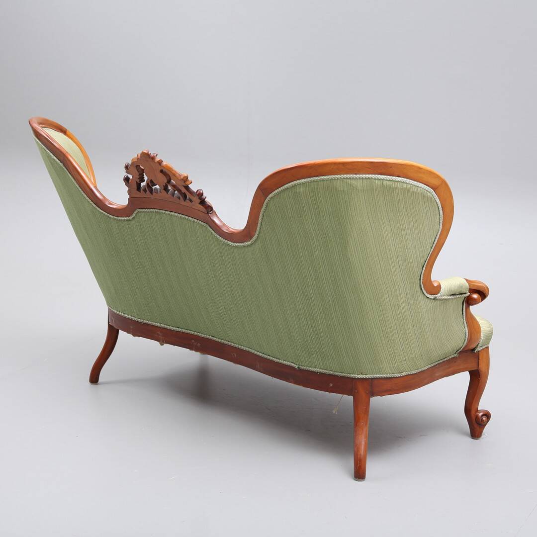 Neo-Rococo Sofa — 18th/20th Century Style — Carved Wooden Details — W 164 c