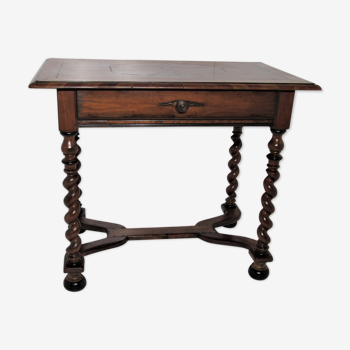 Marked writing table with 1 drawer