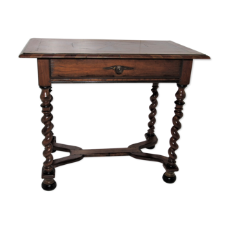Marked writing table with 1 drawer