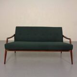 Organic Teak Sofa by Hartmut Lohmeyer for Wilkhahn, 1960s