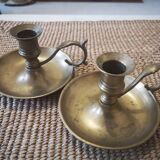 Pair of brass candlesticks