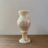 Honey agate vase, natural stone, vintage Italy, 1960s