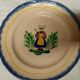 Old faience plate of pornic brittany breton woman and man décor