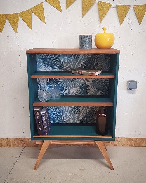 Bookcase vintage feet compass