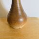 Vintage speckled brown stoneware soliflore vase – 1960s/70s