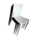 Ensemble de 6 chaises Bellini empilables en polypropylène gris clair, design italien de Mario Bellini