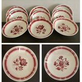 Antique tableware, hollow plates, pink pattern