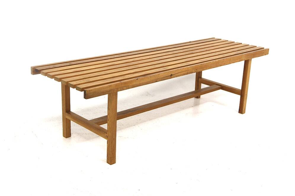Scandinavian pine bench, Sweden, 1960