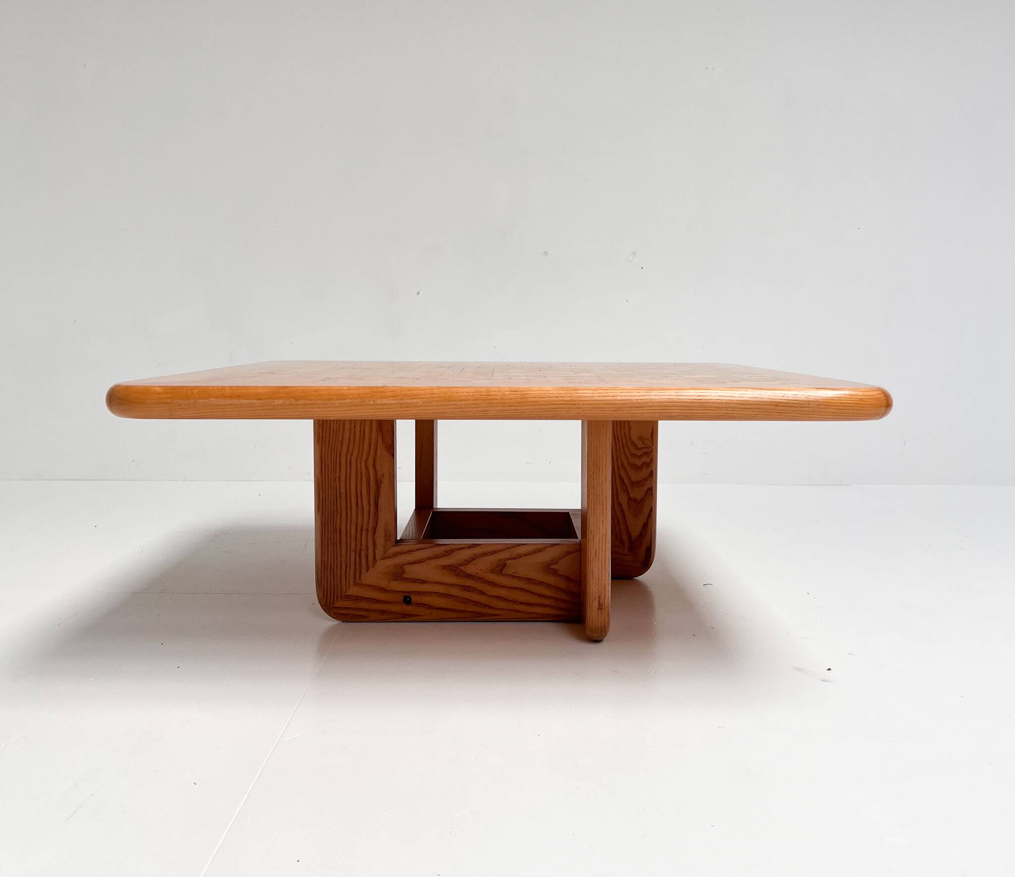 Beechwood mosaic inlaid coffee table, 1970s