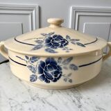 Tureen blue flowers Saint-Amand 30s-40s