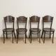 Set of 4 TON wooden dining chairs, 20th century, Czechoslovak, 90 × 46 cm