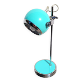 Mint and chrome eyeball lamp