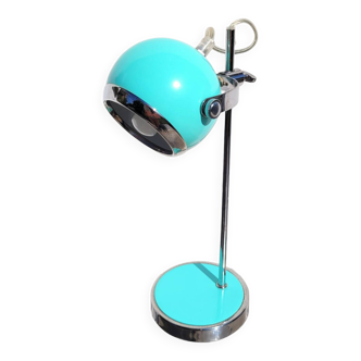 Mint and chrome eyeball lamp