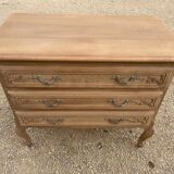 Small stripped oak chest of drawers