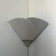 Vintage corner wall light, plaster and sandblasted glass, France 1970