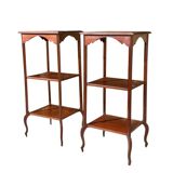 Pair of Louis XV Style Mahogany Side Tables