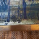 Camargue horses painting table