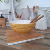 Mustard yellow salad bowl