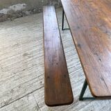 Guinguette table and its 2 benches