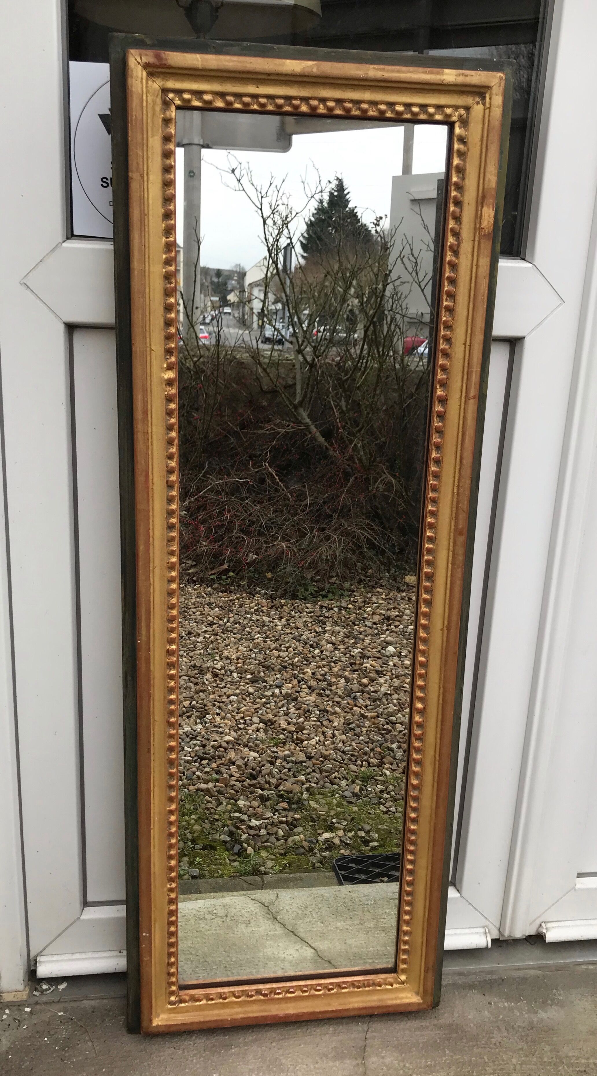 Gilded mirror early 20th century 101 x 35 cm