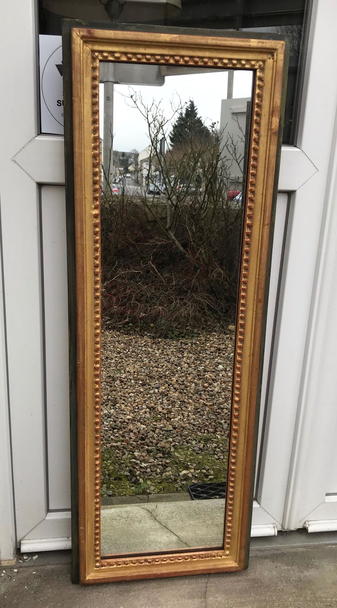 Miroir doré début XXème 101 x 35 cm