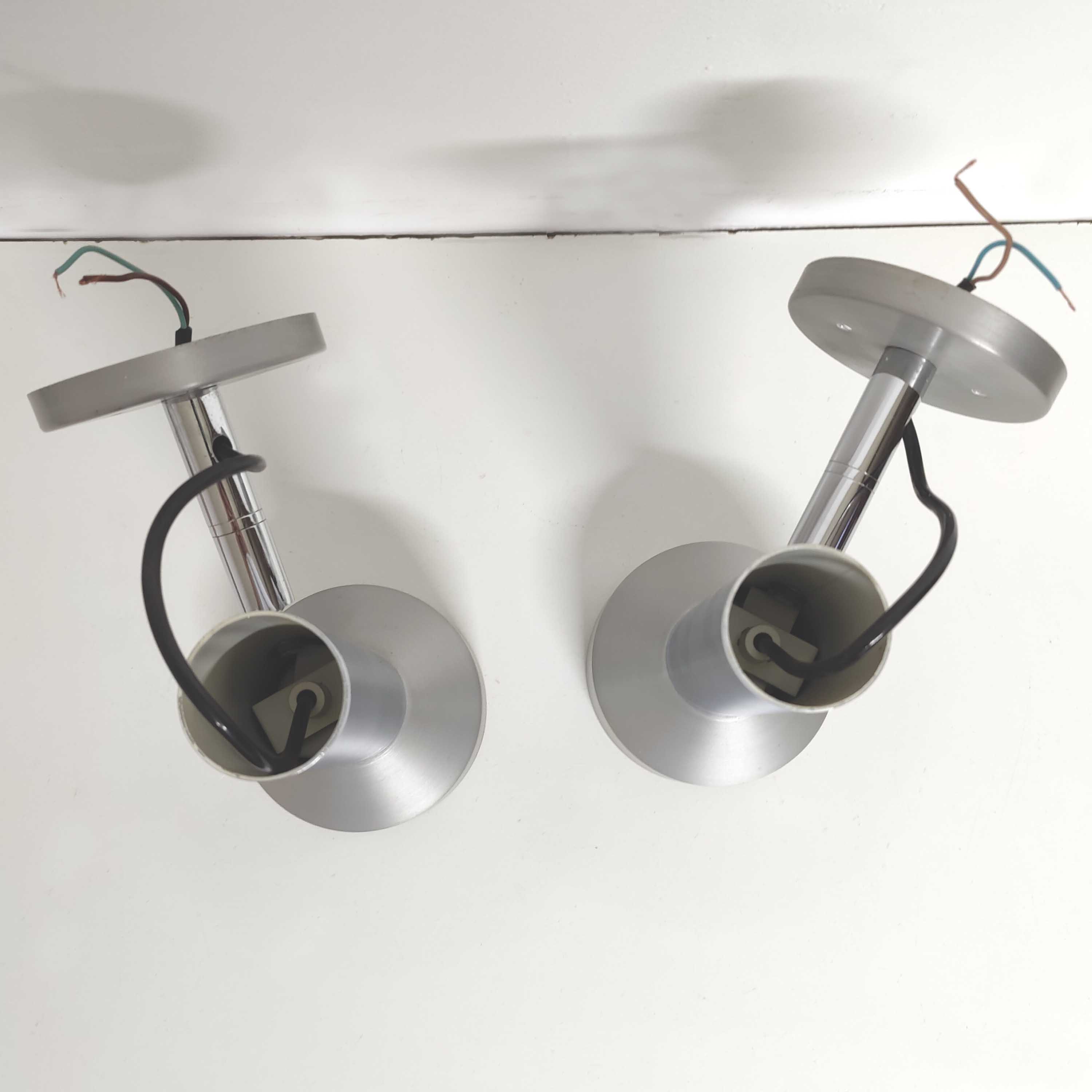 Pair wall lamps spot 70s