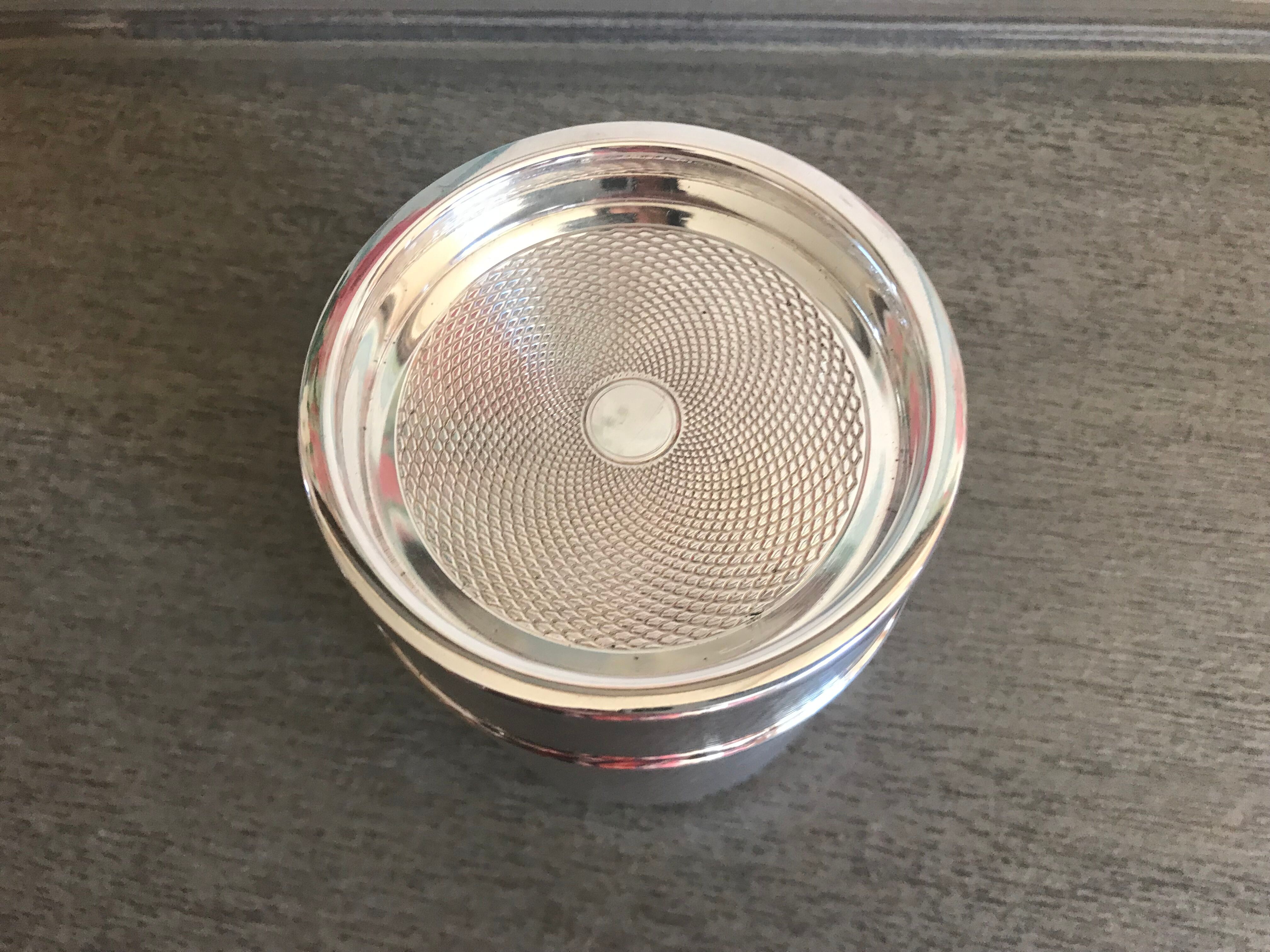 Cigarette box silver metal