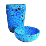 Vase et coupe écume de mer