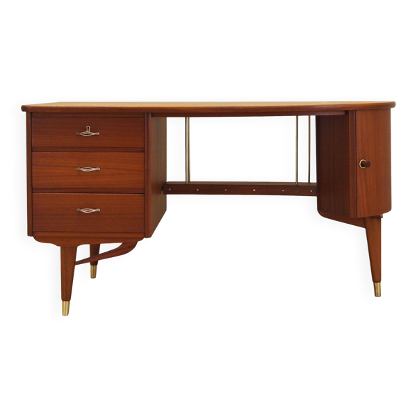 Bureau en acajou, design norvégien, années 1960, production : Sola Møbler