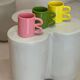 Mug cup ceramic handle graphic wave colorful design tangy apple green