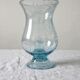Photophore vase in light blue bubbled blown glass Biot vintage