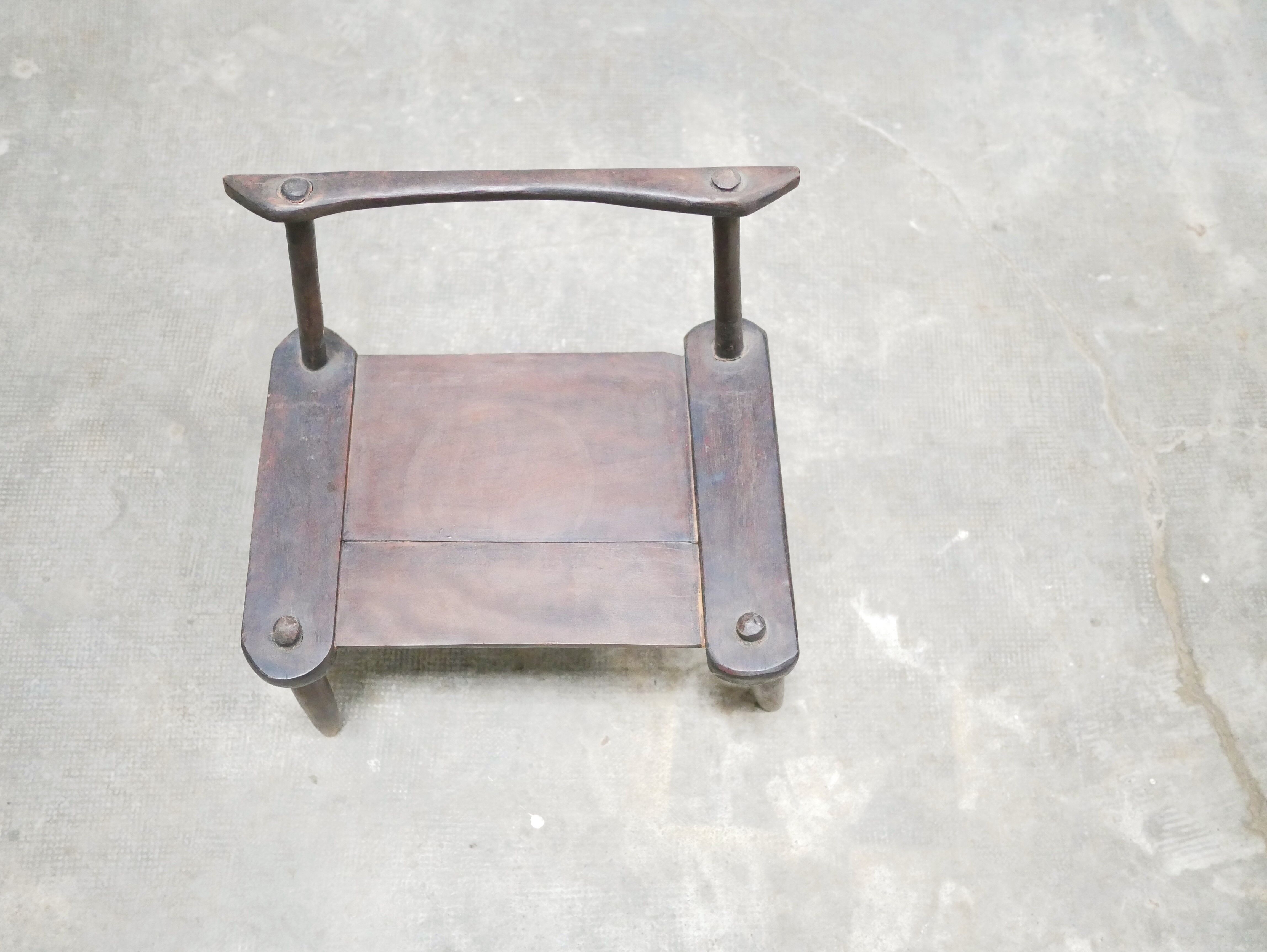 Ancient brutalist African chair